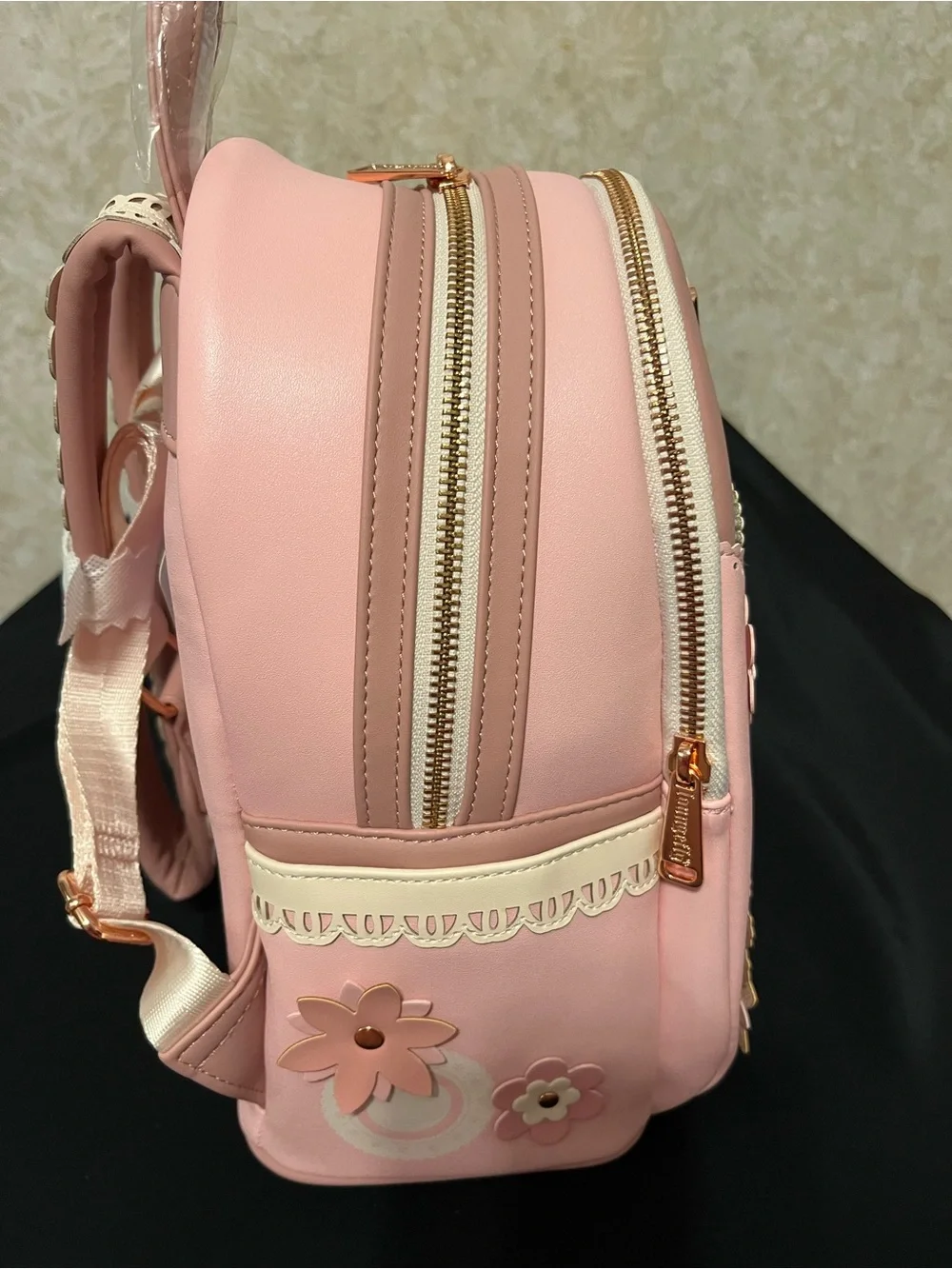Disney Pink Princess Silhouette Floral Mini Backpack